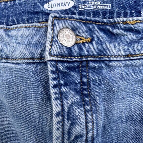 Old Navy Jeans Womens 14 Blue High Rise Kicker Boot Cut Light Wash Stretch Denim - Picture 4 of 13